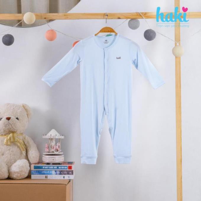 [] Bộ bodysuit dài tay vải sợi tre (Bamboo) chính hãng HAKI -BB007 ( Hàng Việt Nam xuất khẩu)