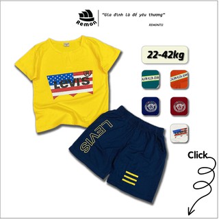 Đồ bộ bé trai Remon thun cotton mềm size đại form lớn 22kg-42kg