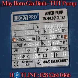Máy bơm lưu lượng lớn Lucky Pro XGM/5BM - 1.5HP