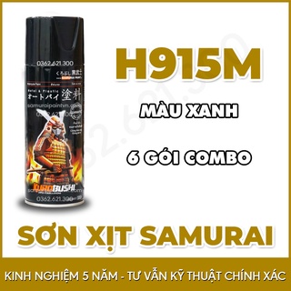 Son samurai màu xanh h195m - combo sơn xịt samurai h195m