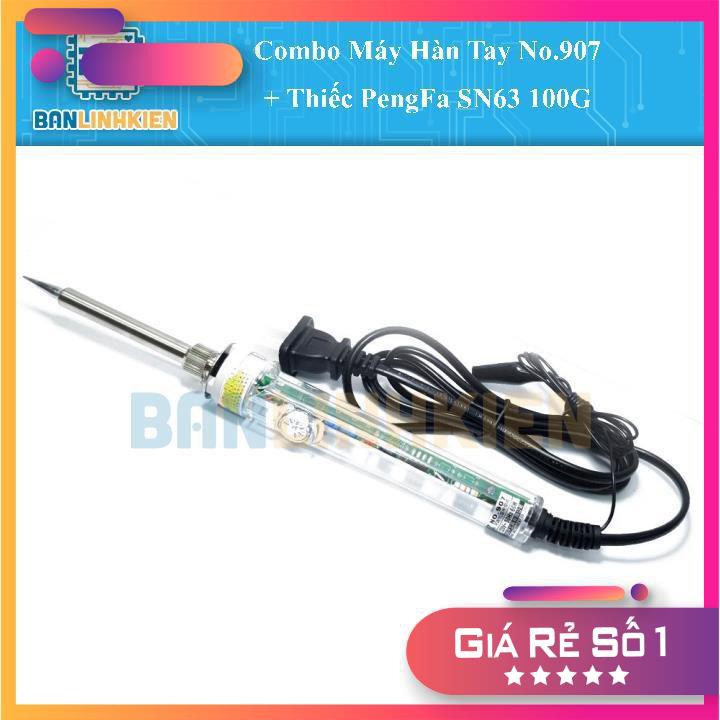 Combo Máy Hàn Tay No.907 + Thiếc PengFa SN63 100G