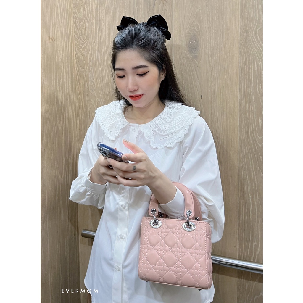 EVERMOM | Áo sơ mi bầu và mặc thường sau sinh cổ ren 2 lớp