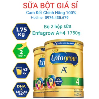 Bộ 2 Lon Sữa bột Enfagrow A + 4 1750g. Date 2022