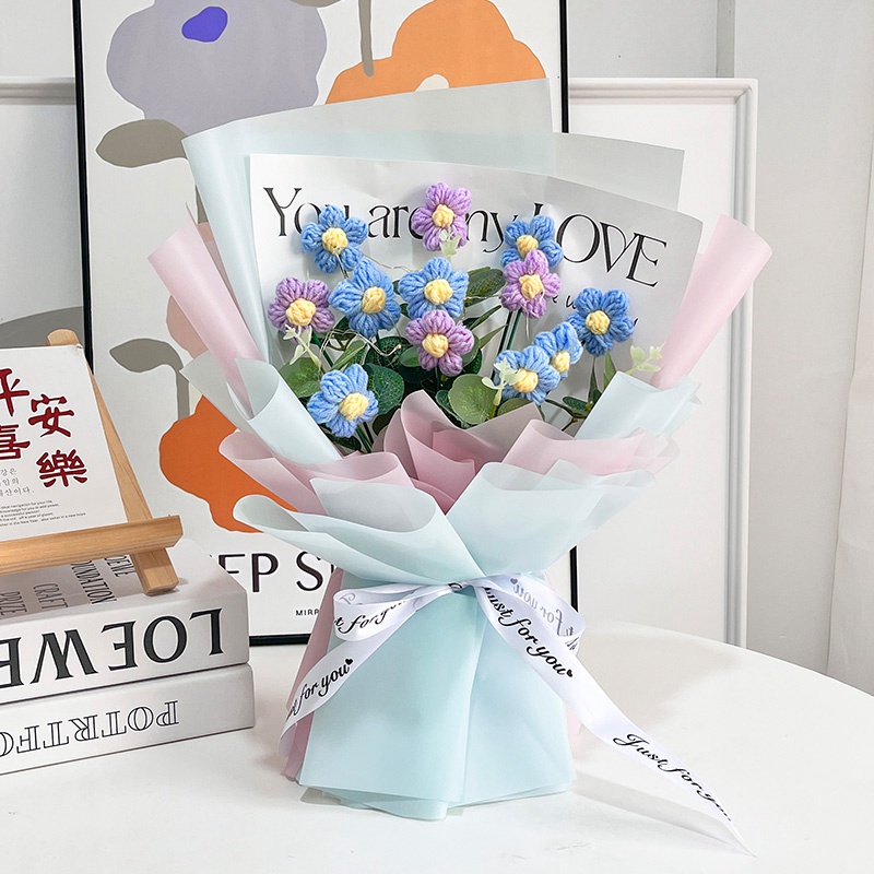 Hoa Đan Len Thủ Công Xinh Xắn Đáng Yêu