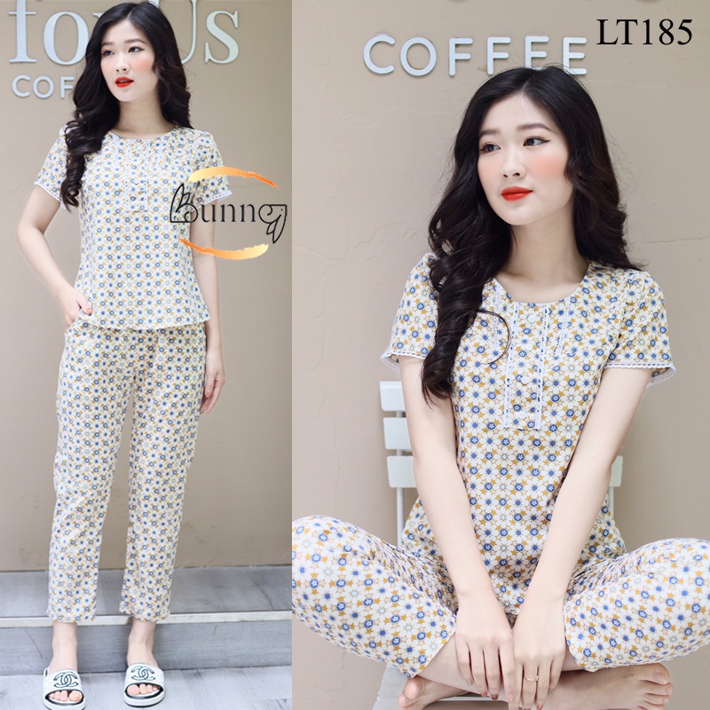 ĐỒ BỘ NỮ MẶC NHÀ, MẪU QUẦN ÁO NỮ CỔ TRÒN, QUẦN DÀI TAY LỠ, KỂU XINH DÁNG ĐẸP