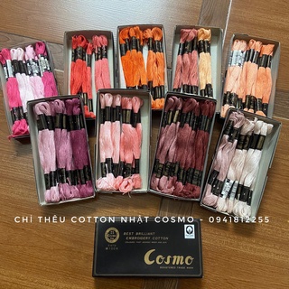 Set chỉ thêu cotton Cos.mo nhiều màu