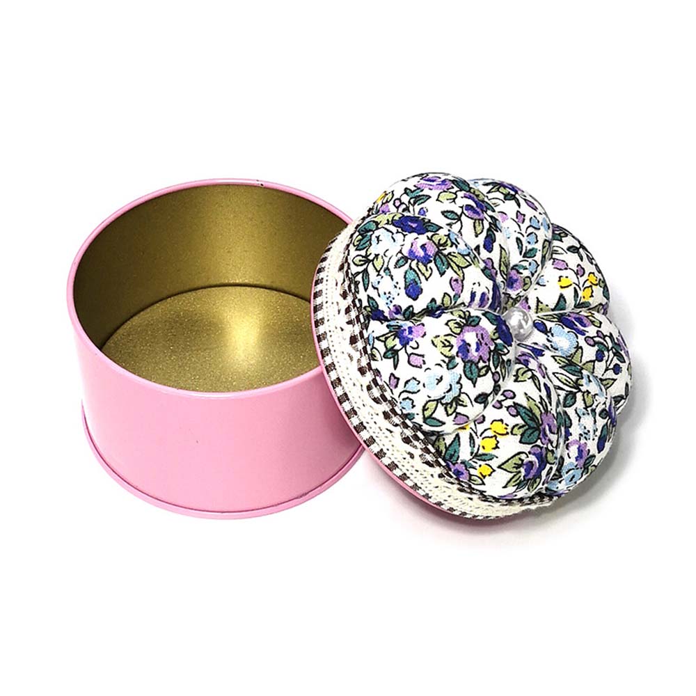 Gối cắm kim may vải cotton hình quả bí ngô đáng yêu tiện dụng