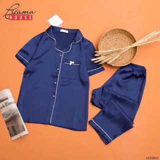 [ Rẻ  Vô Địch] BỘ PIJAMA NƠ PHI LỤA TAY NGẮN QUẦN DÀI