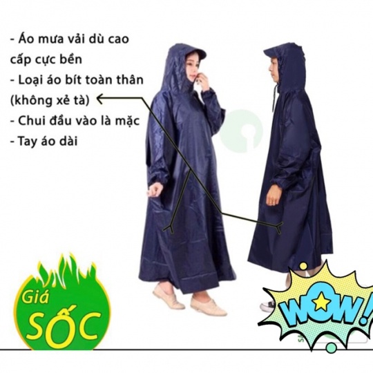 [FREESHIP]  ÁO MƯA HONDA - CHẤM BI - VẢI DÙ SIZE LỚN