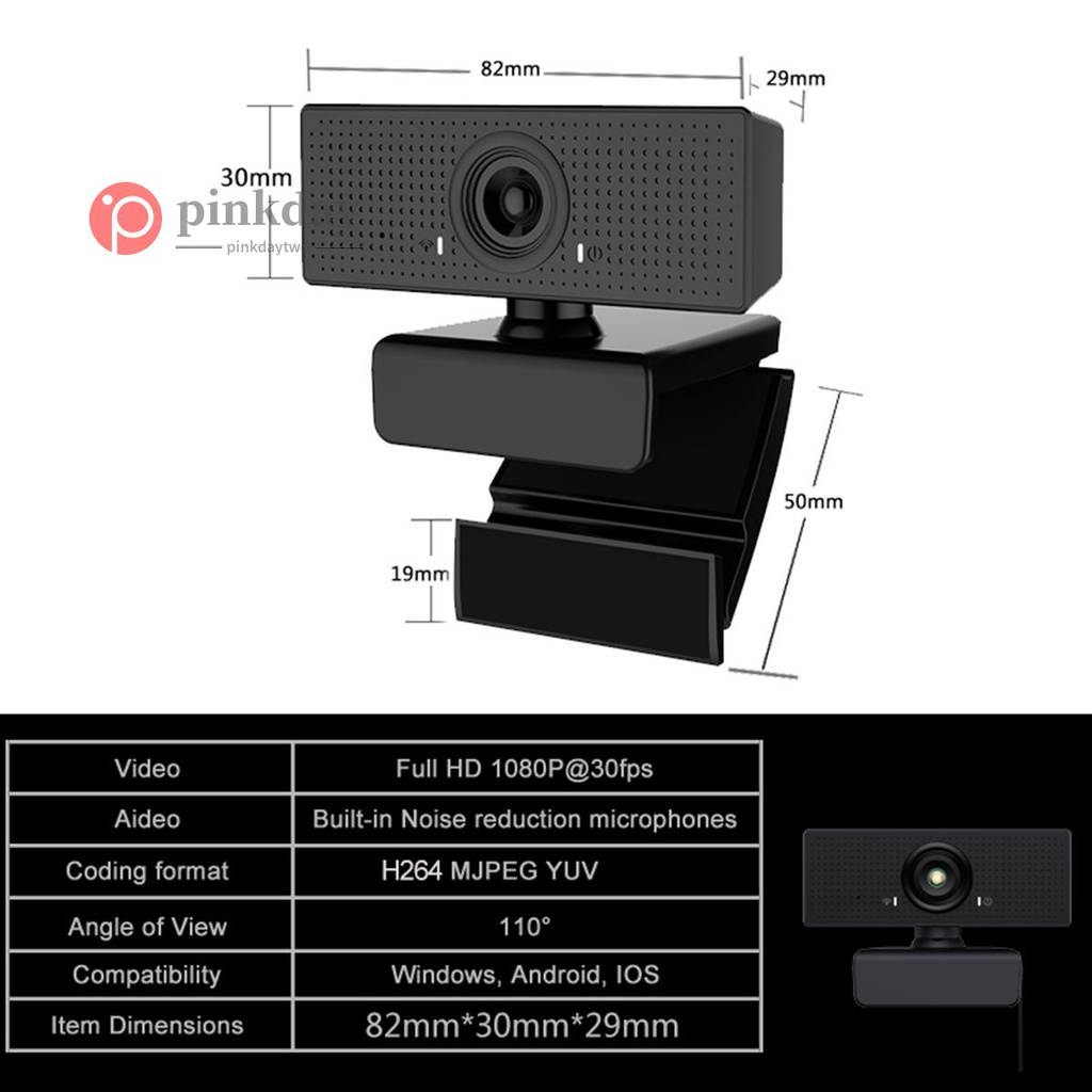 Webcam Hd 1080p 110 Độ Kèm Bộ Phụ Kiện Chuyên Dụng | BigBuy360 - bigbuy360.vn