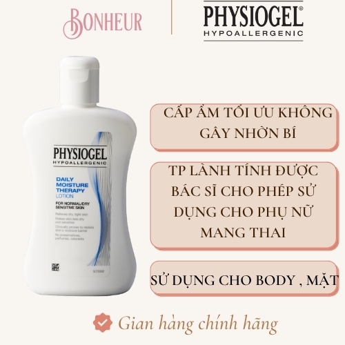 Sữa dưỡng Physiogel Daily Moisture Therapy Lotion với thành phần lành tính cấp ẩm, làm dịu da 200ML
