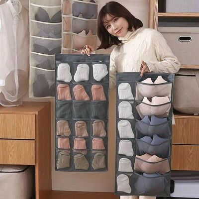 Túi treo đồ lót, tất 30 ngăn, túi đựng quần áo nhỏ đa năng tiện lợi, tiết kiệm không gian tủ đựng quần áo - BooMart