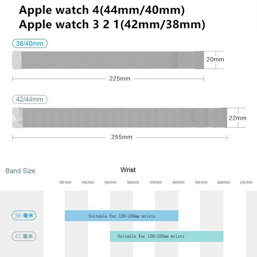 Dây Đeo Inox Milanese Cho Đồng Hồ Thông Minh Apple Watch Series Se 6 5 4 3 2 1 / Iwatch 42mm 38mm 40mm 44mm