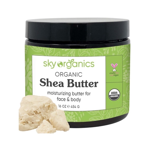 Bơ Shea Butter Organic 100% nguyên chất Sky Orgaincs 454g USA