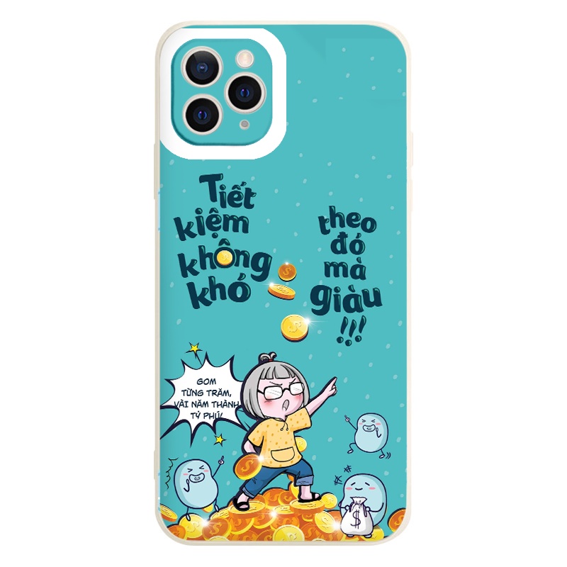 Ốp lưng iPhone 11 câu nói cá tính * tiết kiệm không khó * từ ip 6/7/8 6plus/7plus/11pro/12/12promax 12
