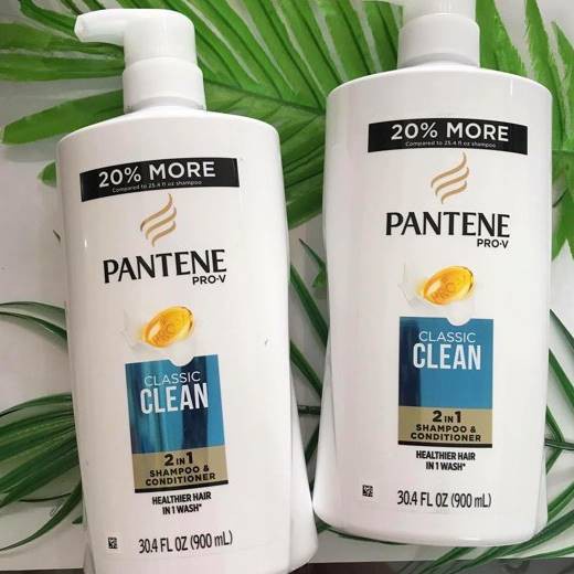 Dầu Gội Pantene Pro-V Classic Clean Shampoo 2 in 1 355ml/ 820ml - Made in USA