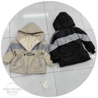 ÁO KHOÁC L...V PHẢN QUANG LÓT LÔNG QC CỰC SỊN 2 MÀU ĐEN/ BE