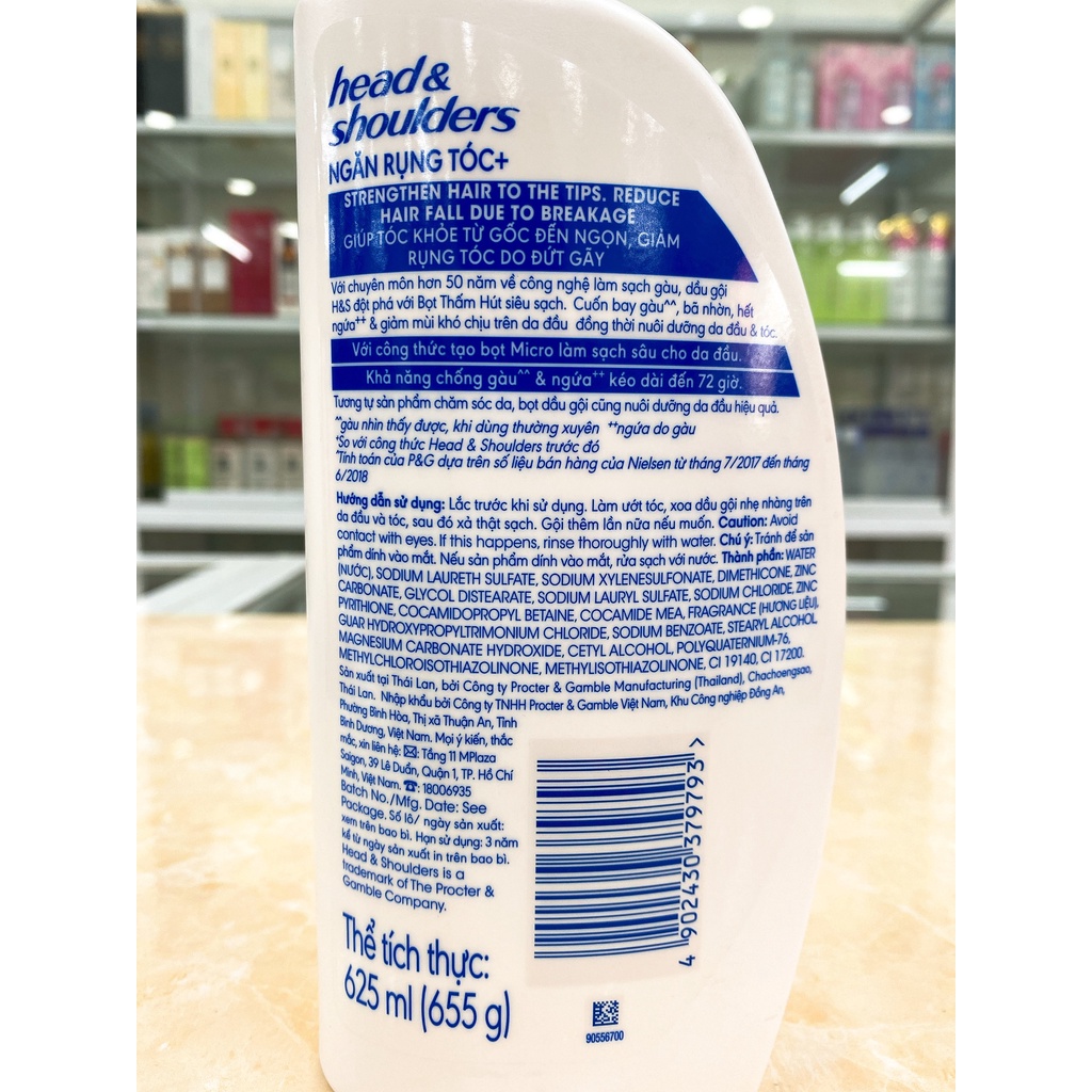 Dầu gội Head &amp; Shoulders 625ml Đủ Màu Chính Hãng Công Ty