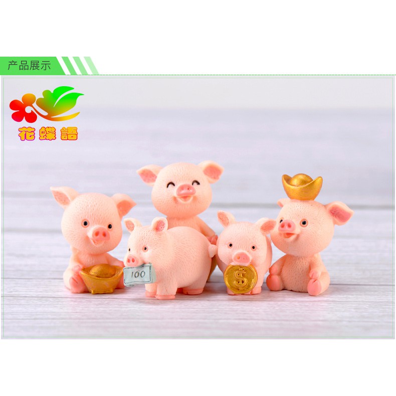 Tiểu Cảnh - Heo thần tài, lợn thần tài / terrarium/ mô hình trang trí