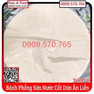 Bánh phồng sữa nước cốt dừa ăn liền - túi 20 cái - đặc sản bến tre
