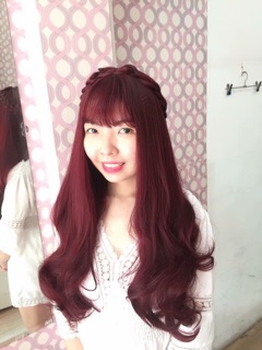 TÓC GIẢ CẢ ĐẦU / WIG TEEN Tóc giả cao cấp màu đỏ nhật bản- tậng lưới chùm tóc