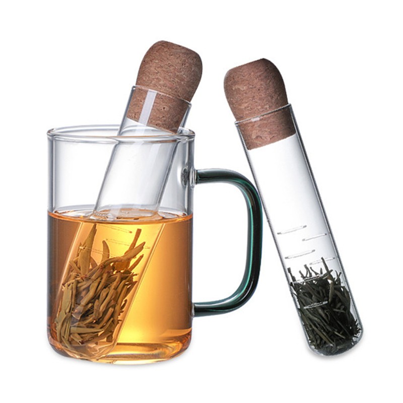 Lọ Thủy Tinh Mini Có Nút Bần Dùng Để Lọc Trà