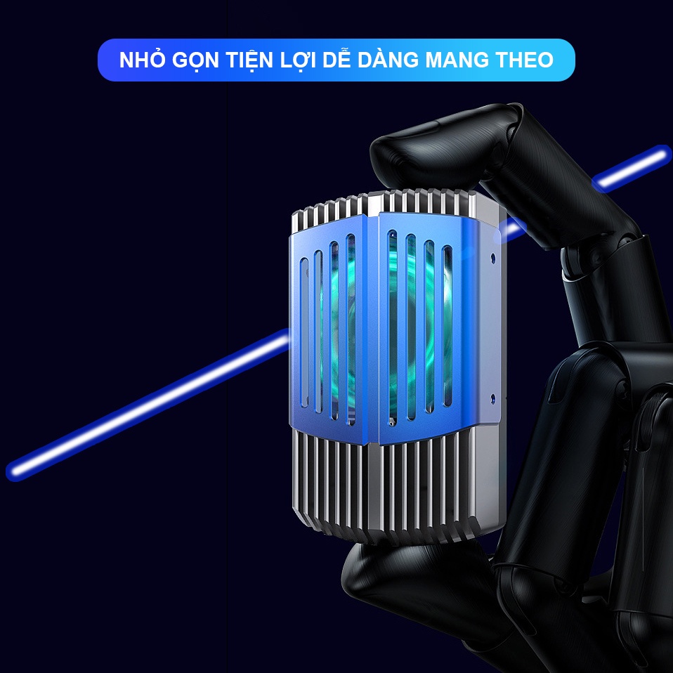 Quạt tản nhiệt điện thoại MEMO DL08 công nghệ sò lạnh quạt 9 cánh Led RGB phong cách gaming làm mát nhanh - Chính hãng