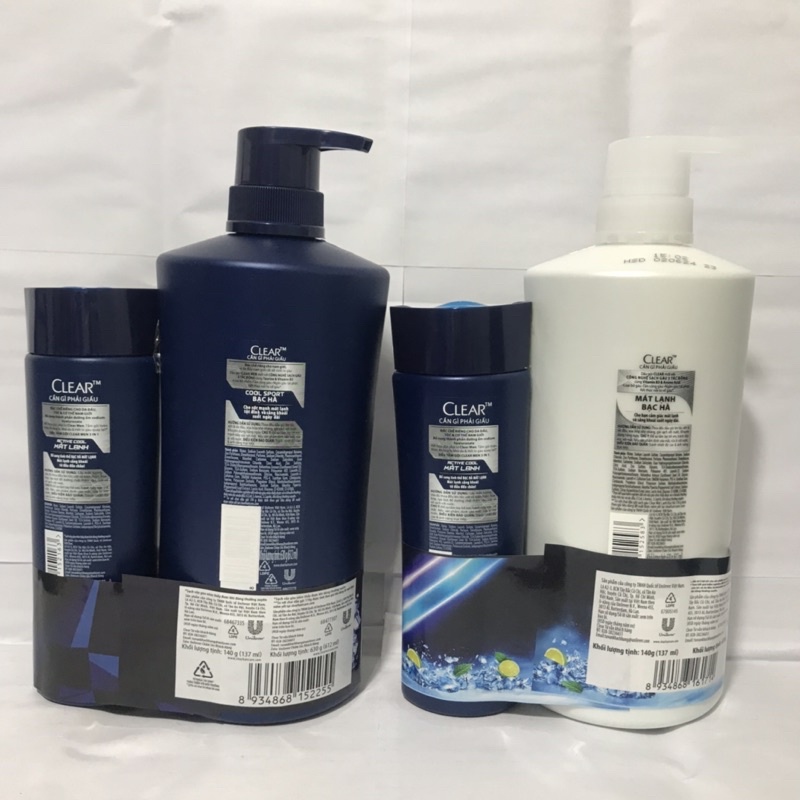 DẦU GỘI CLEAR 630g tặng kèm chai clear men 140g