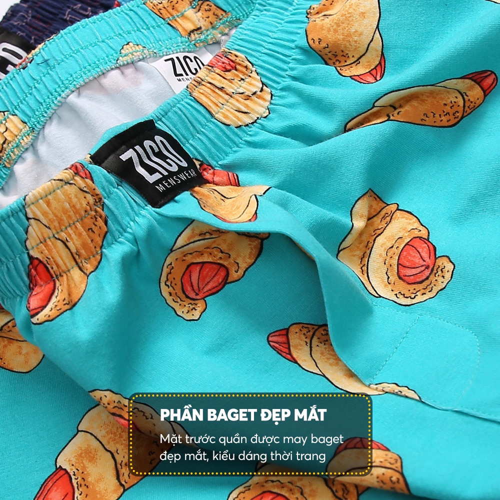 Quần đùi Walrus mặc nhà ZICO MENSWEAR hoạ tiết Rêu Trái Thơm - DT15