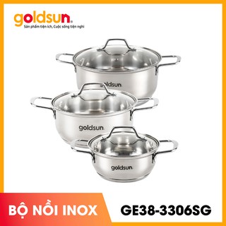 Bộ nồi inox goldsun ge38-3306sg - 3đáy
