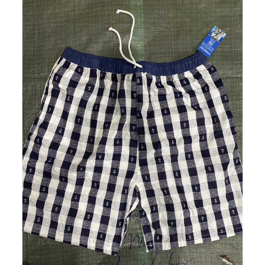 Quần đùi nam, quần sọt nam Hometex phối lưng thun vải cotton