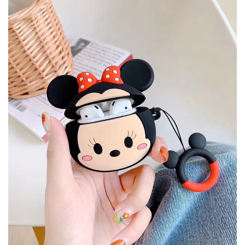 Vỏ bảo vệ hộp sạc tai nghe Airpods 1 / 2 pro airpods 3 hình chuột mickey