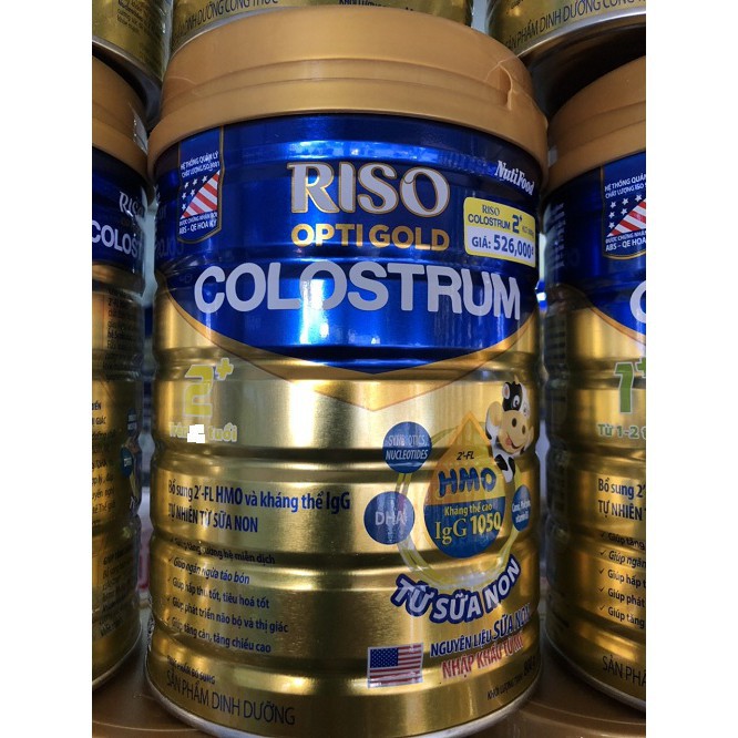 [Mã 267FMCGSALE giảm 8% đơn 500K] Sữa Riso Colostrum 1+ HMO lon 800G