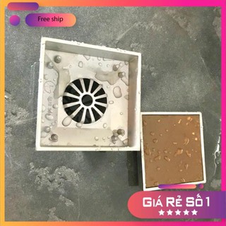 Phễu thoát sàn đặt gạch inox đúc 304 không dùng hệ thống chống hôi thoát nước cực nhanh