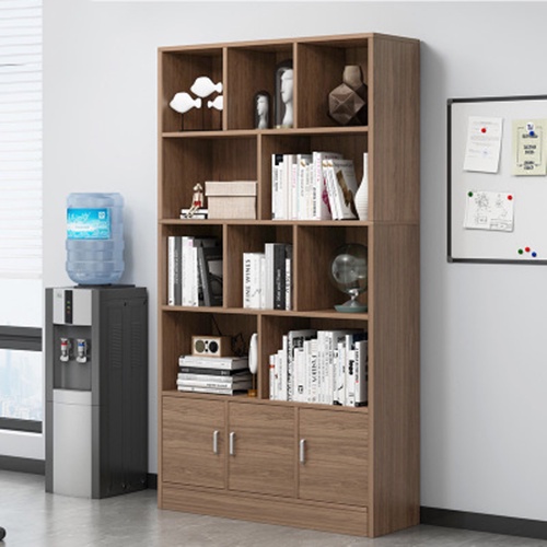 Tủ Sách 4 Tầng Có Ngăn Tủ Phía Dưới Tiện Dụng, Kệ Để Sách Phòng Khách Nhiều Tầng
