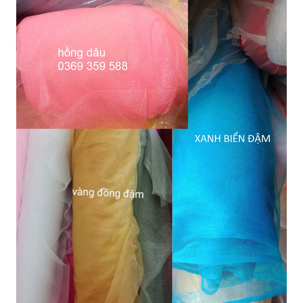 Vải Voan Lưới Nhũ Mềm Mịn Làm Váy Tutu Khổ Rộng 1,7m