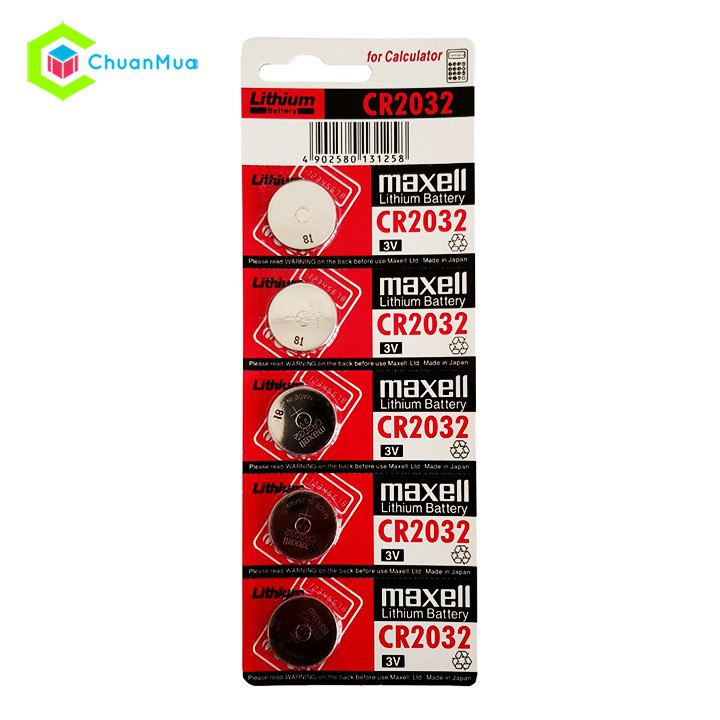 Pin cmos Maxell CR-2032 vỉ 5 viên