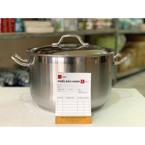 Nồi luộc gà FiveStar inox 430, 3 lớp đáy size 30cm, dùng được mọi loại bếp |HCH001