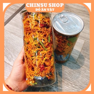 Khô gà lá chanh xé cay CHINSU 100g đồ ăn vặt HÀ NỘI gà khô lá chanh CHINSU SHOP