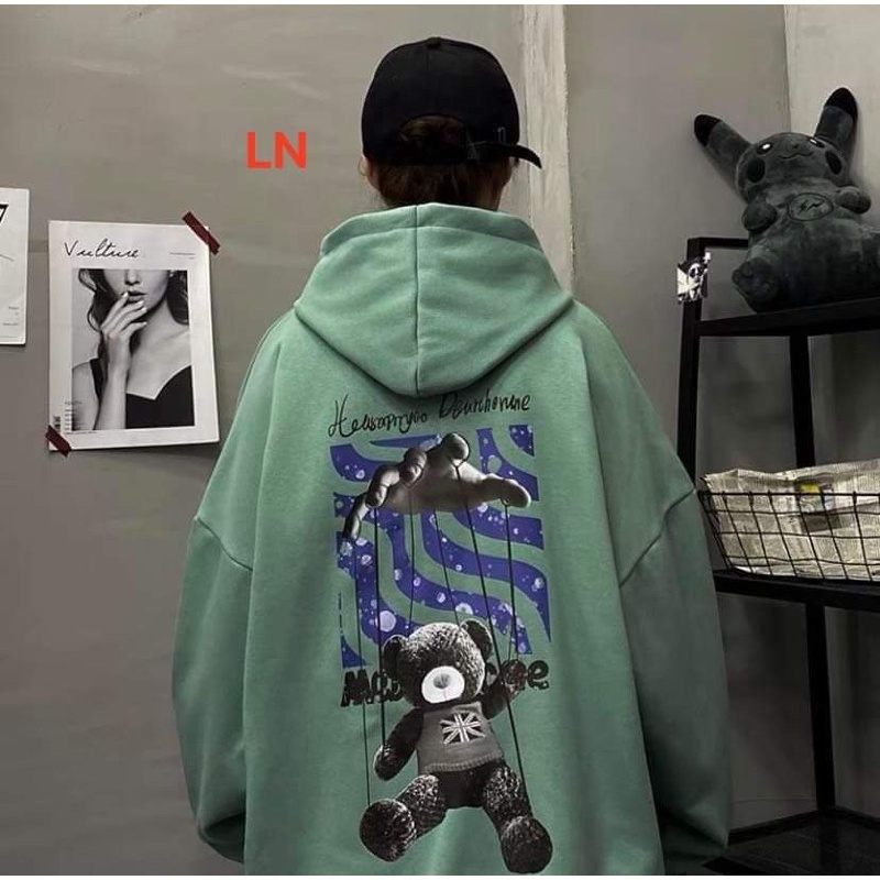 Áo hoodie bàn tay sau lưng LN11