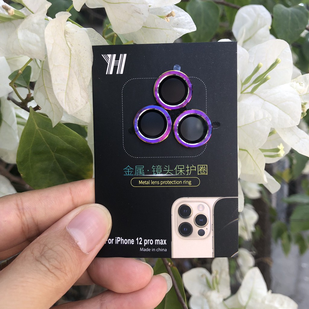 Bộ Vòng Bảo Vệ Camera IPhone 12Mini, 12, 12Pro, 12Pro Max - Màu Titan Siêu Chất - Chống Bụi, Hạn chế vân tay & Mờ Camera