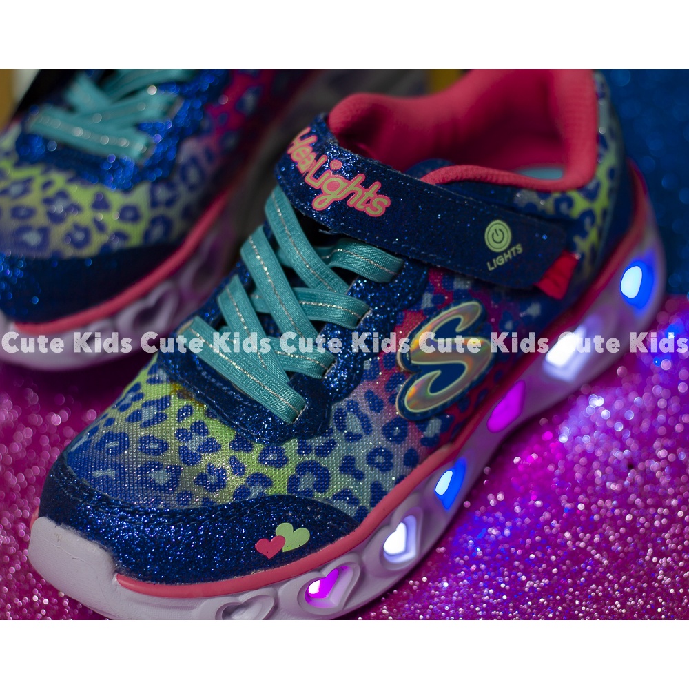 Giày Skechers blue đốm - blue S.light