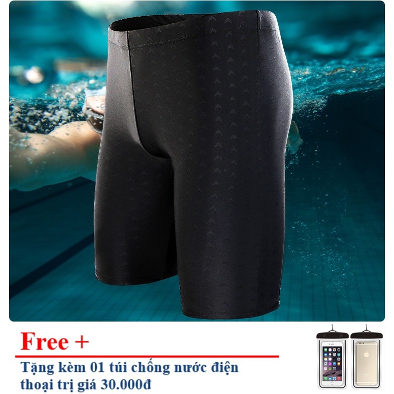 [Combo 2] Quần bơi nam phong cách thể thao kèm túi chống nước điện thoại QB 6024