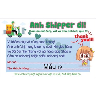 Decal phiếu giao hàng dễ thương cho shop