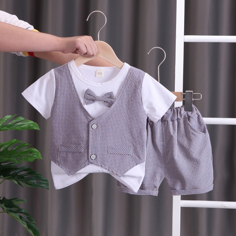 Bộ Đồ Vest Ngắn Tay Thanh Lịch Dành Cho Trẻ Nhỏ
