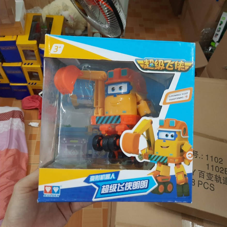 Đồ chơi đội bay siêu đẳng super wings máy bay Scoop cỡ lớn bằng nhựa cao cấp hãng Auldey