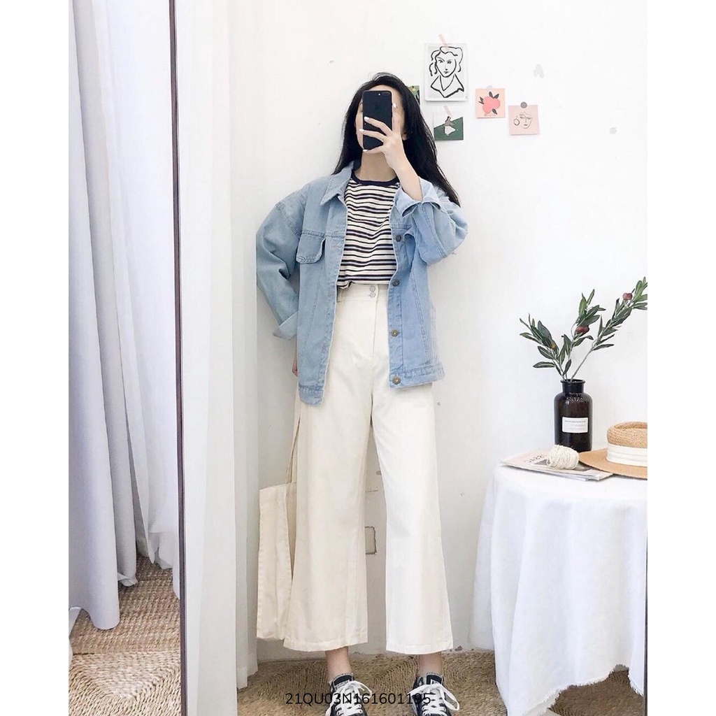 Quần thô ống rộng trơn thời trang nữ ulzzang Hàn Quốc Fmstyle Saigon 21QU03N161601