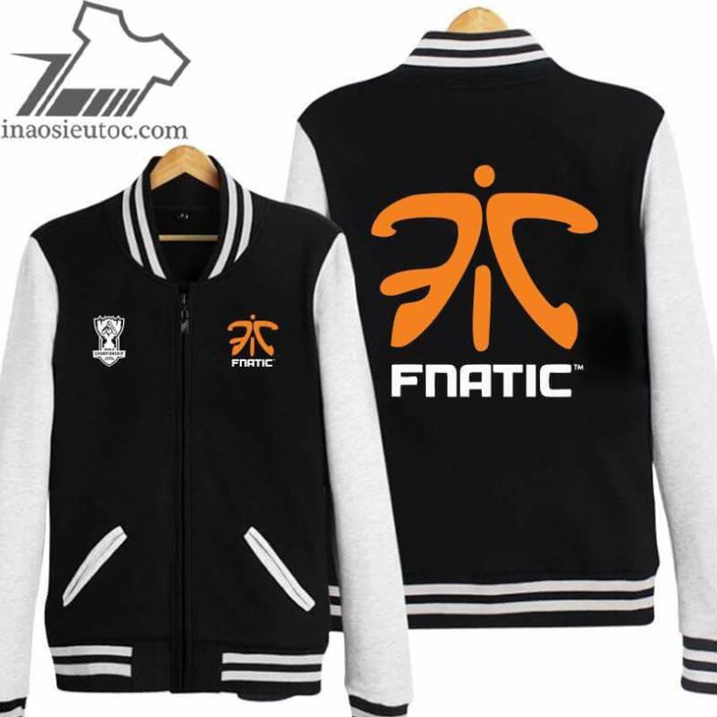 Áo khoác bóng chày Fnatic - áo team LoL đẹp nhất rẻ chất lượng /uy tín chất lượng