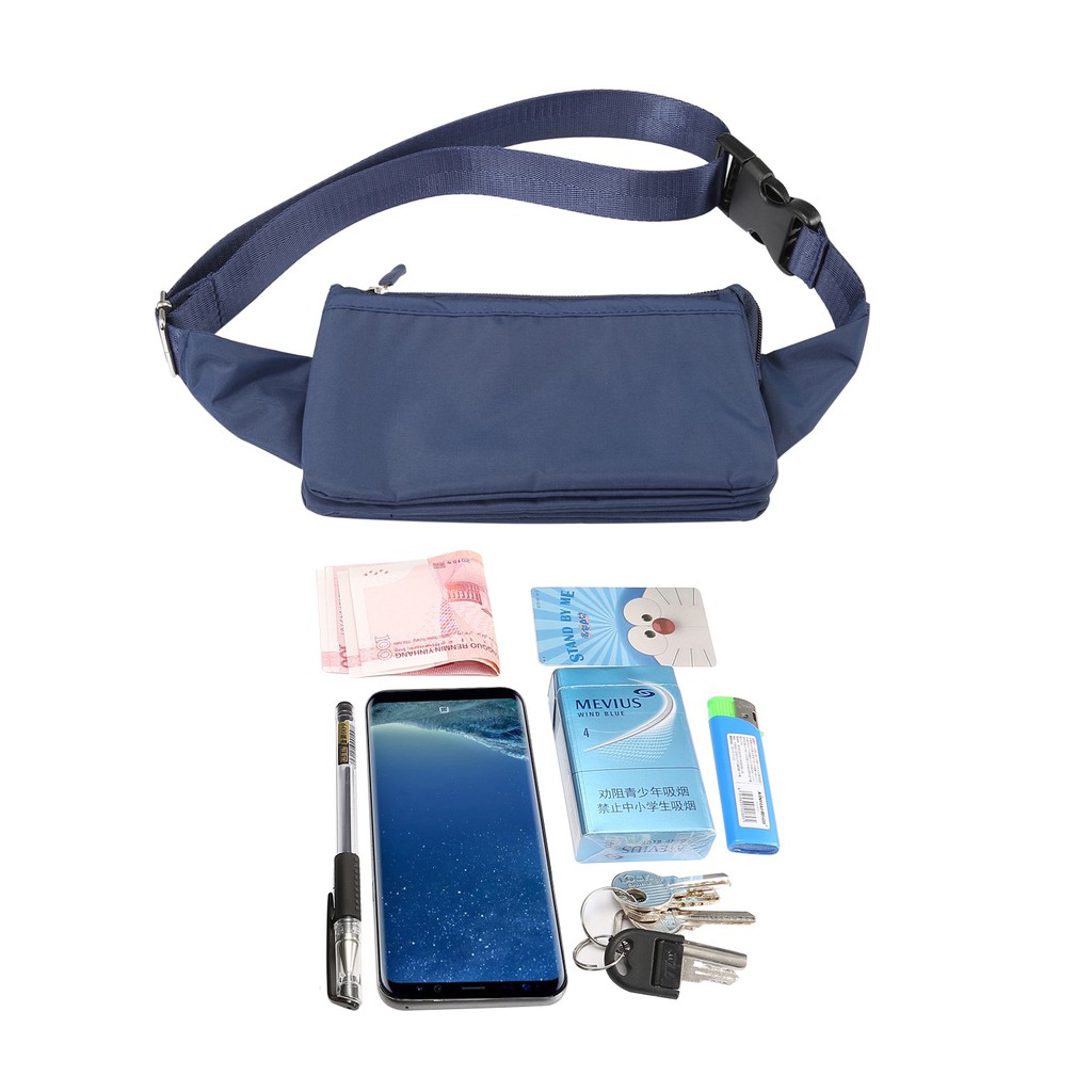 Túi đeo hông đựng điện thoại dây kéo khi chạy bộ cho nam