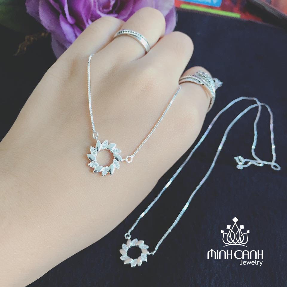 Dây Chuyền Vòng Tròn Nguyệt Quế Bạc 925 - Minh Canh Jewelry